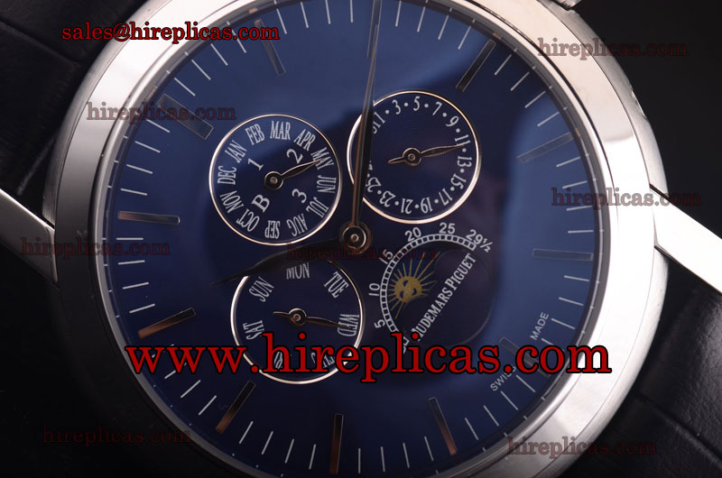Charming Audemars Piguet Jules Audemars Perpetual Calendar 26390OR.OO.D088CR.01.SSBU Asia Automatic Steel Blue Dial