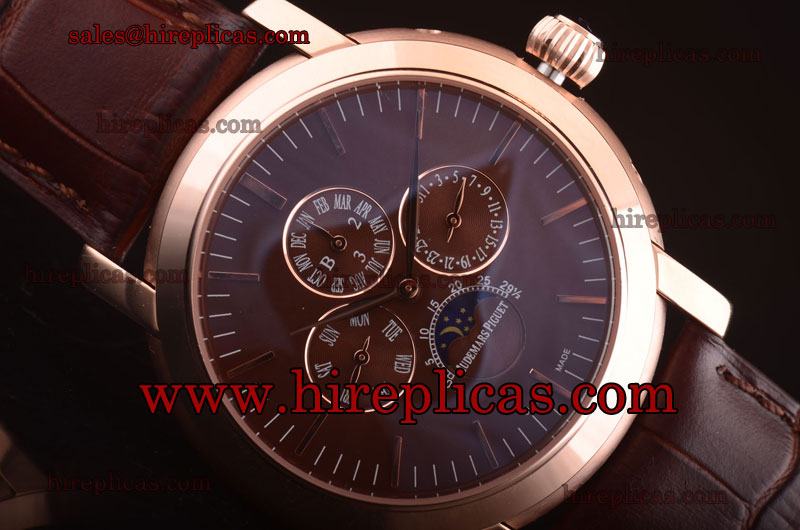 Unique Audemars Piguet Jules Audemars Perpetual Calendar 26390OR.OO.D093CR.01 Asia Automatic Rose Gold Brown Dial