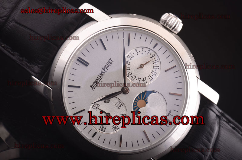 Glamorous Audemars Piguet Jules Audemars Moonphrase Calendar 26385OR.OO.A088CR.01.SSWT Asia Automatic Steel White Dial For Sale