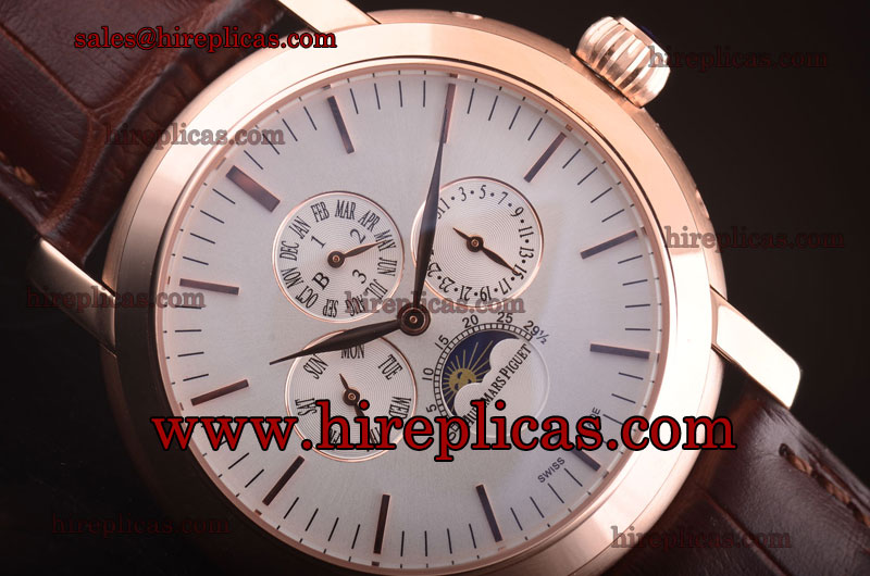 Cheap Classic Audemars Piguet Jules Audemars Perpetual Calendar 26390OR.OO.D088CR.01 Asia Automatic Rose Gold White Dial