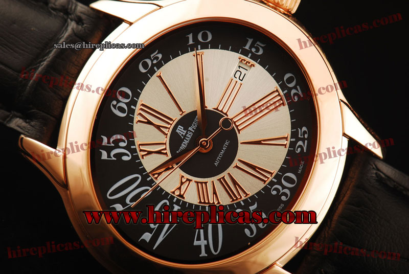 Clone Audemars Piguet Millenary 15320OR.OO.D002CR.01 Asia Automatic Rose Gold Black Dial