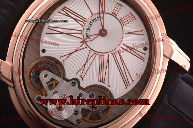 Ladies Cheap Audemars Piguet Millenary Tourbillon 15350OR.OO.D093CR.01.wt Asia Automatic Rose Gold White Dial
