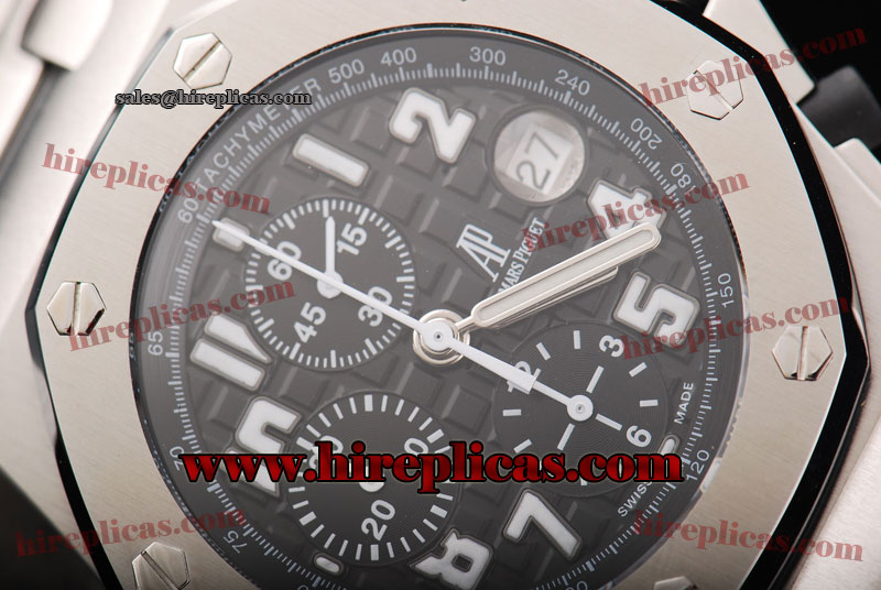 Designer Audemars Piguet Royal Oak Offshore Run 12@Sec 26170ST.OO.1000ST.08 Swiss Valjoux 7750 Automatic Steel Black Dial