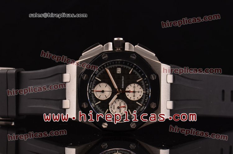 Buy Cheap Audemars Piguet Royal Oak Offshore 226400AU.OO.A002CA.01 Swiss Valjoux 7750-DD Run9@Sec Automatic Steel Case Black Dial White Subdials
