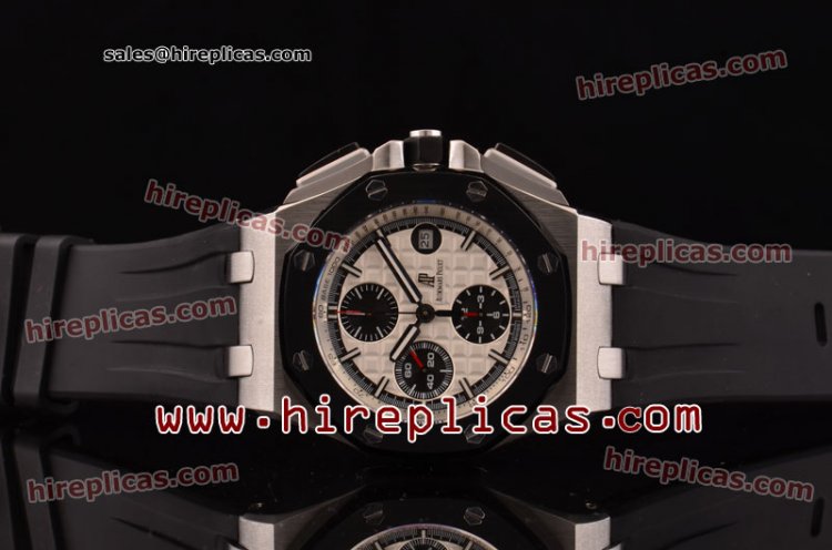 AAA Audemars Piguet Royal Oak Offshore 26400SO.OO.A002CA.01 Swiss Valjoux 7750-DD Run9@Sec Automatic Steel Case White Dial