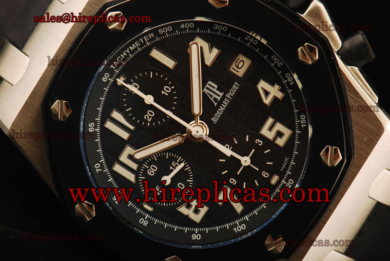 AAA Audemars Piguet Royal Oak Offshore Run 9@Sec 25940SK.OO.D002CA.01.blk Swiss Valjoux 7750 Automatic Steel Black Dial