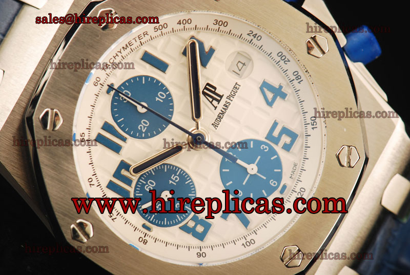 Fashion Audemars Piguet Royal Oak Offshore Run 9@Sec 26170ST.OO.D305CR.01 Swiss Valjoux 7750 Automatic Steel White Dial