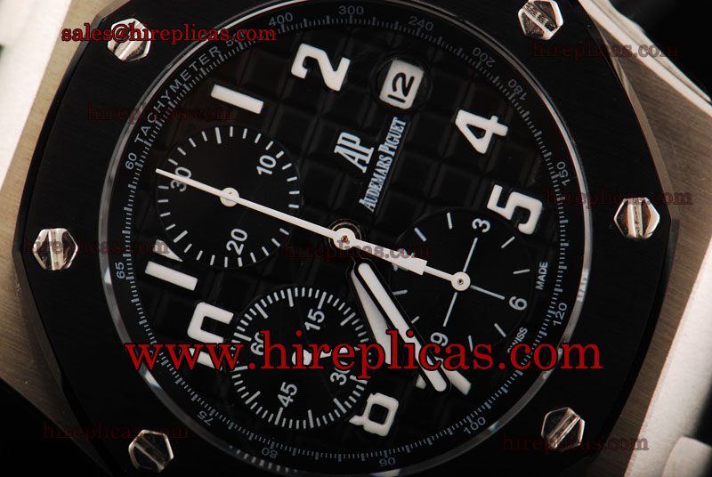 Sophisticated Audemars Piguet Royal Oak Offshore Run 9@Sec 25940SK.OO.D002CA.01 Swiss Valjoux 7750 Automatic Steel Black Dial