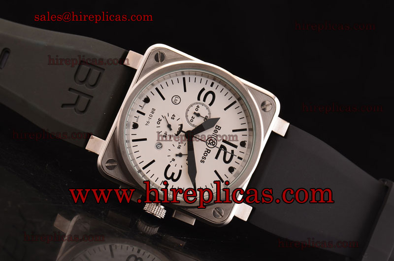 Stylish Bell&Ross BR 01-94 BR01-94 Miyota OS20 Quartz Steel White Dial