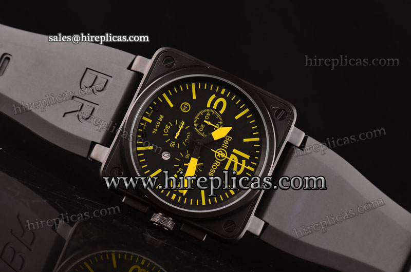 Clone Bell&Ross BR01-94 BR01-94 Miyota OS20 With Date Quartz PVD Black Dial
