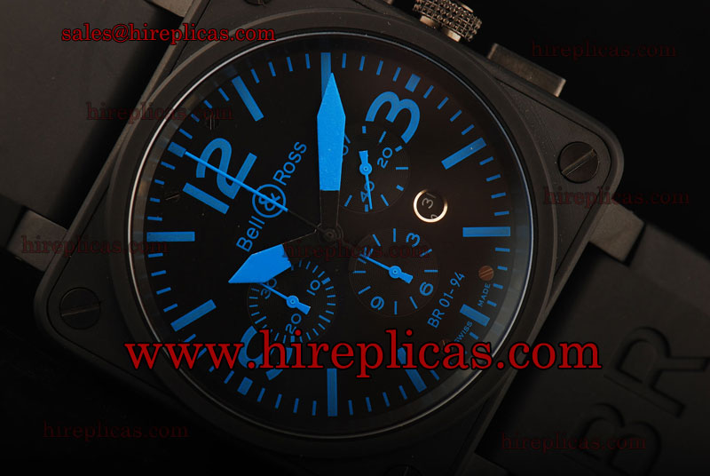 Hot Sell Bell&Ross BR 01-94 BR 01-94 1:1 Original Swiss Valjoux 7750 Automatic PVD Black Dial