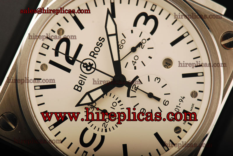 Graceful Bell&Ross BR 01-94 BR 01-94 1:1 Original Swiss Valjoux 7750 Automatic Steel White Dial