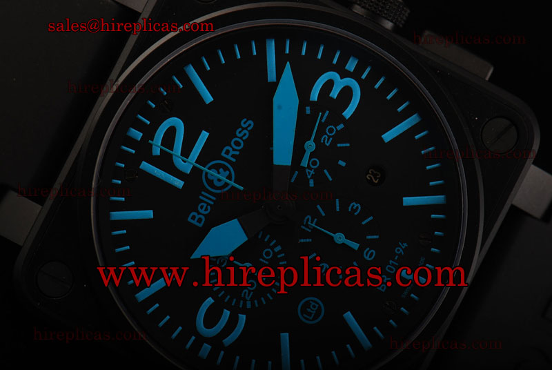 Best Luxury Bell&Ross BR 01-94 BR 01-94 Swiss ETA Quartz PVD Black Dial