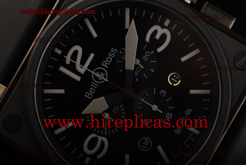 Best Luxury Bell&Ross BR 01-94 BR 01-94 Swiss ETA Quartz PVD Black Dial