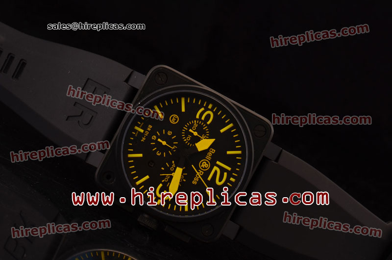 Cheap Classic Bell&Ross BR01-94 BR01-94 Swiss Valjoux 7750 Automatic PVD Black Dial