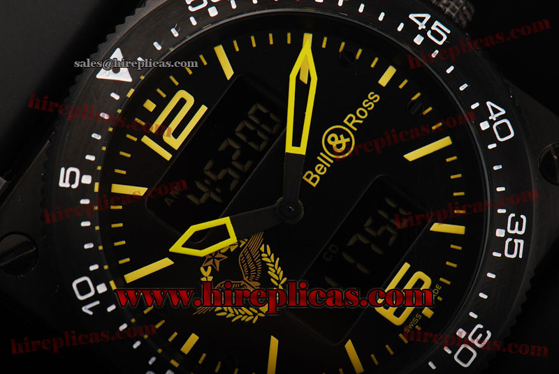 Luxury discount Bell&Ross BR 03-88 BR 03-88 Digital Quartz PVD Black Dial