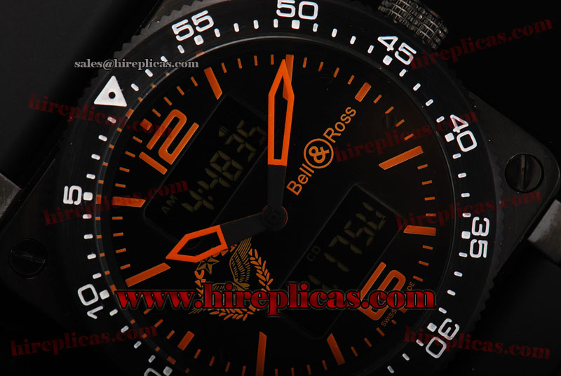 Top Quality Bell&Ross BR 03-88 BR 03-88 Digital Quartz PVD Black Dial