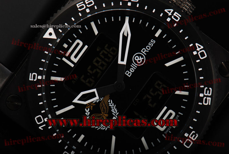 Luxury discount Bell&Ross BR 03-88 BR 03-88 Digital Quartz PVD Black Dial UK