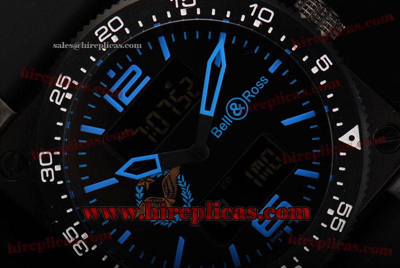 Replica Knockoffs Bell&Ross BR 03-88 BR 03-88 Digital Quartz PVD Black Dial