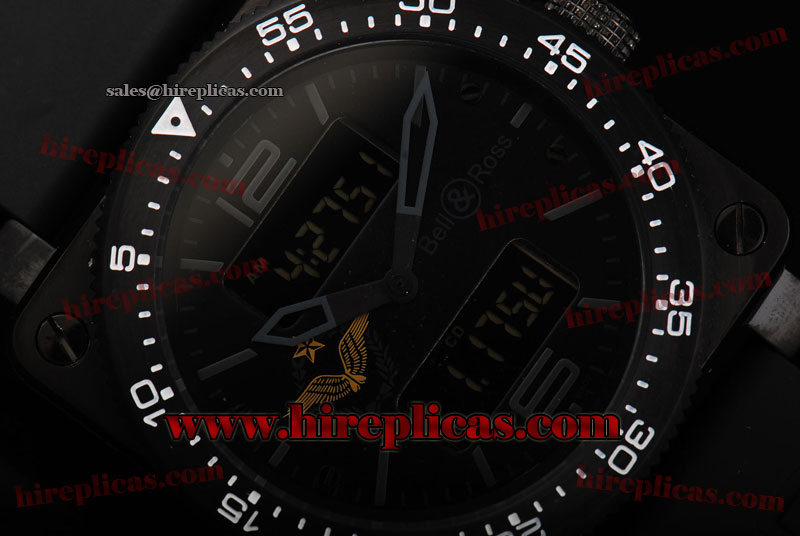 Replica Knockoffs Bell&Ross BR 03-88 BR 03-88 Digital Quartz PVD Black Dial