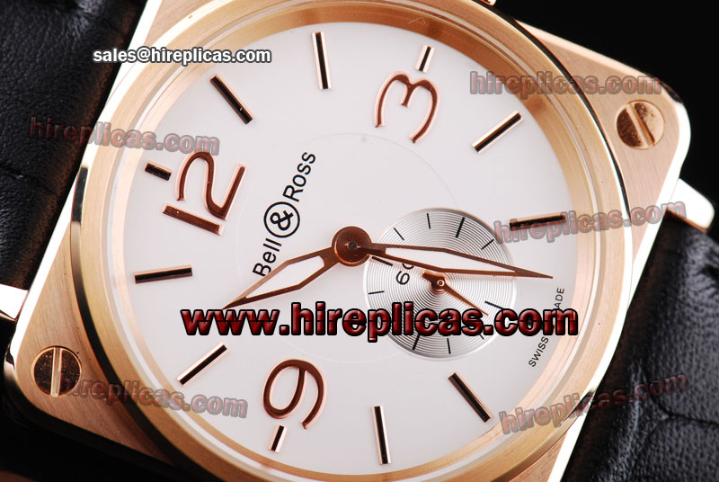 Best Luxury Bell&Ross BR-S BR-S Miyota Quartz Rose Gold White Dial