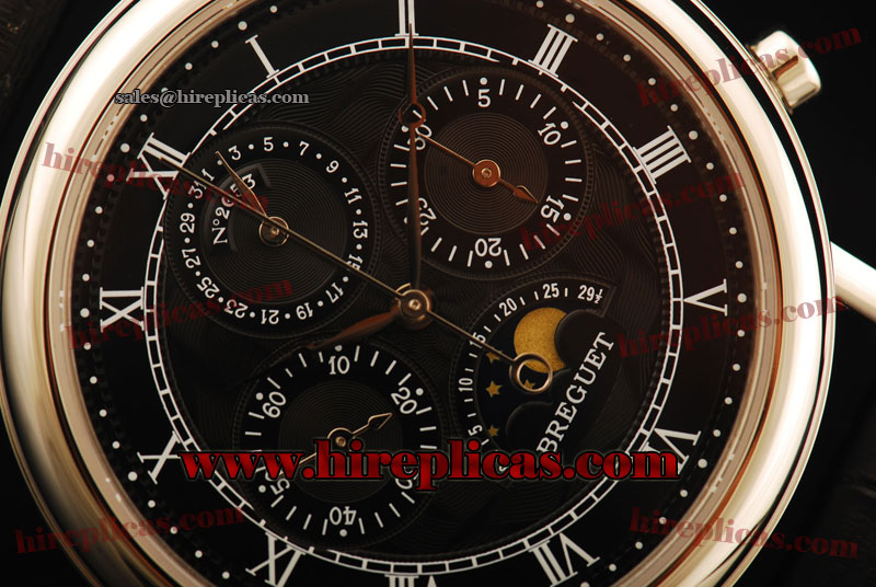 discount Fashion Breguet Grande Complications BG120407/49 Lemania 8810 Manual Winding Steel Black Dial UK