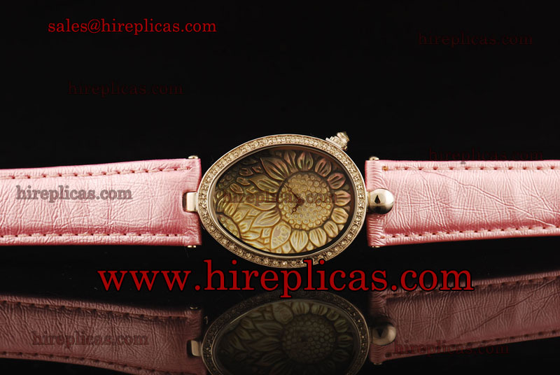 Pretty Top Breguet Reine De Naples 8958BB/51/974D00D/PK Miyota Quartz Steel Sunflower Cameo Dial