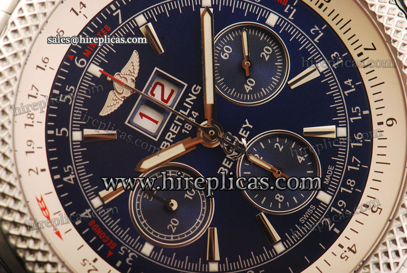 Pretty Top Breitling Bentley 6.75 a4436412/c786-ss Swiss Valjoux 7750 Automatic Steel Black Dial