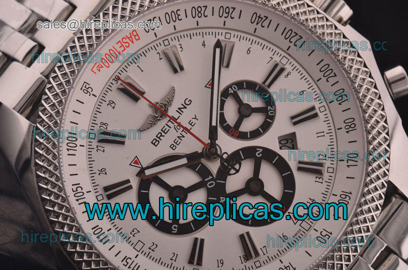 Fashion Wholesale Breitling Bentley Barnato Racing A2536621/G732 Swiss Valjoux 7750 Automatic Steel White Dial