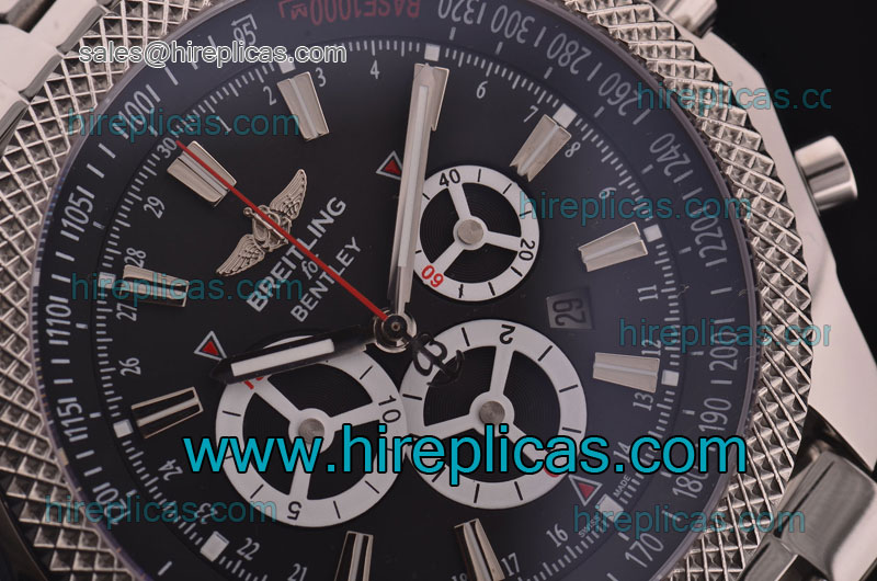 Graceful Breitling Bentley Barnato Racing A2536624/BB09 Swiss Valjoux 7750 Automatic Steel Black Dial