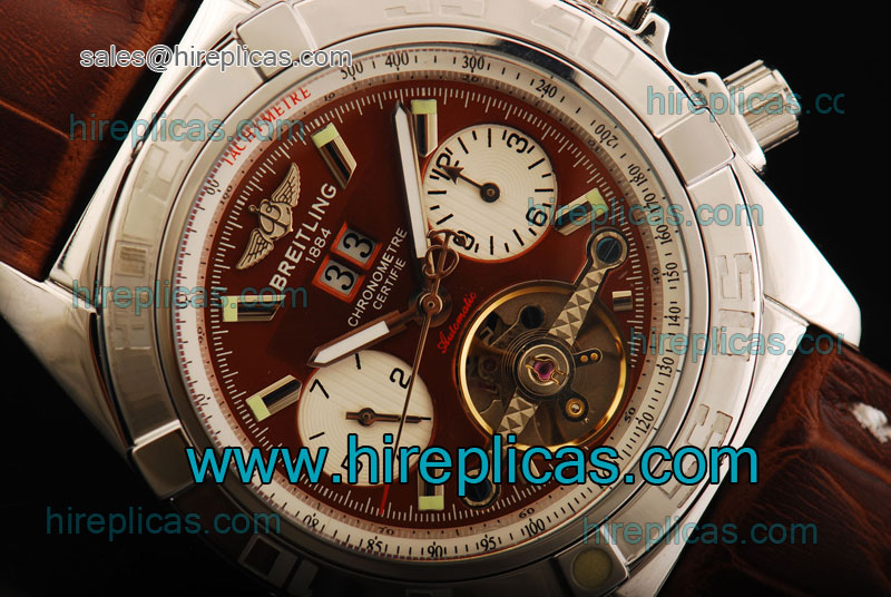 Cheapest Replica Breitling Chronomat B01 Tourbillon AB011012 Automatic Steel Brown Dial