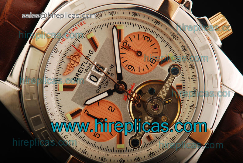 Replica Knockoffs Breitling Chronomat B01 Tourbillon IB011012 Automatic Steel White Dial