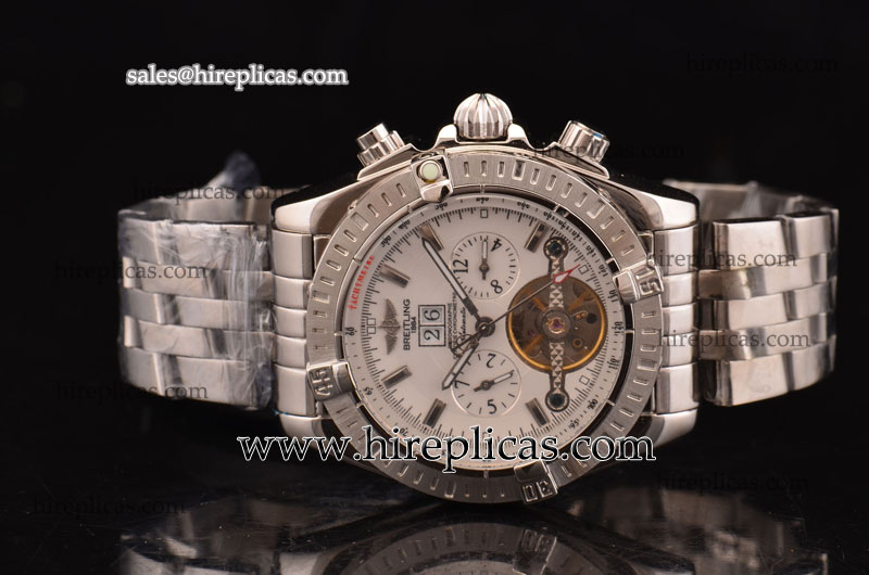 Top Quality Breitling Chronomat Evolution A13356 Asia ST17 Automatic Steel White Dial