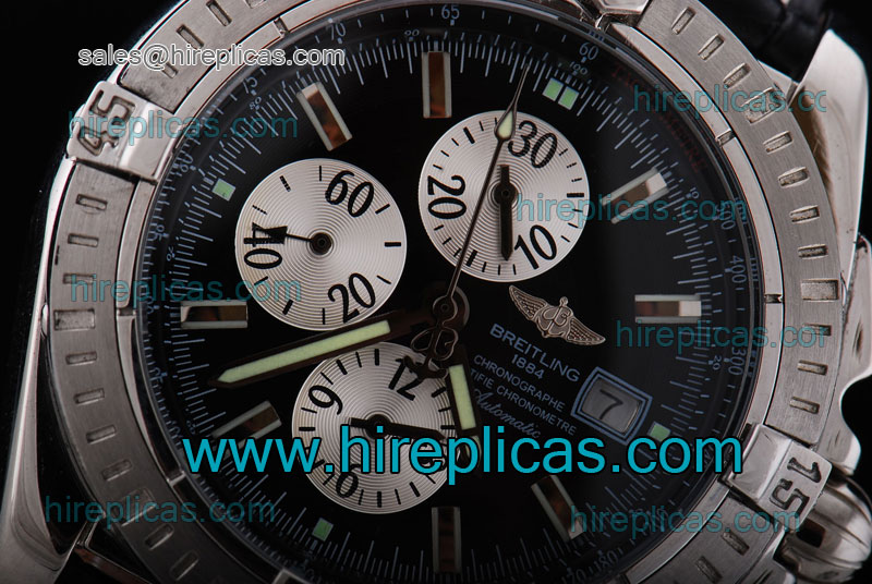 Fashion Breitling Chronomat Evolution A1335611 Asia Automatic Steel Black Dial Stick Markers