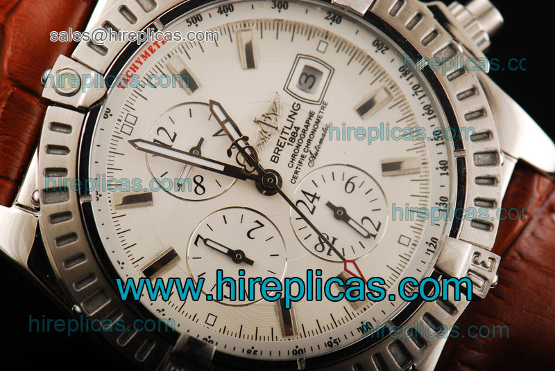 Pretty Top Breitling Chronomat Evolution A1335611 Asia Automatic Steel White Dial Stick Markers