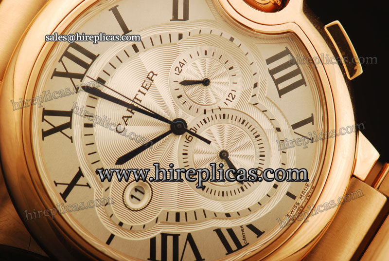 Best Price Cartier Ballon Bleu de Cartier Chrono W6920010 Swiss Quartz Rose Gold White Dial