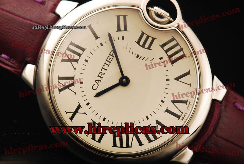 Classic Fake Cartier Ballon Bleu de Cartier Medium w6900556 Swiss Quartz Steel White Dial
