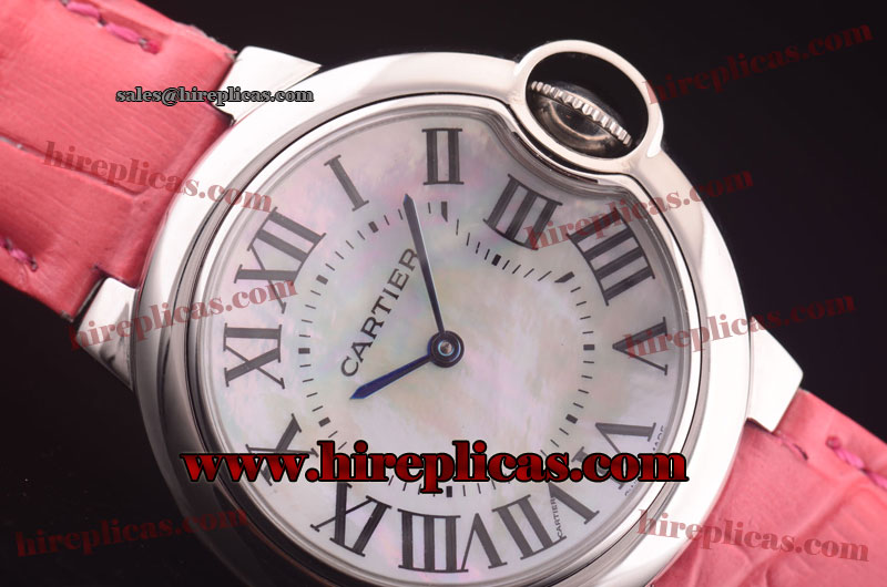 Classic Fake Cartier Ballon Bleu de Cartier Medium w6900556.pk Swiss Quartz Steel White MOP Dial