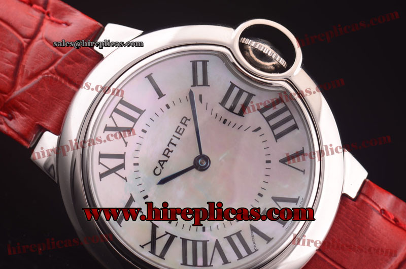 Good Cartier Ballon Bleu de Cartier Medium w6900556.rd Swiss Quartz Steel White MOP Dial