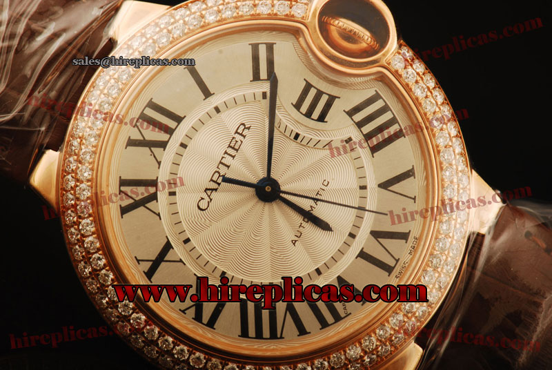 Fashion Wholesale Cartier Ballon Bleu de Cartier Medium we900551 Swiss ETA 2892 18K Rose Gold Silver Dial