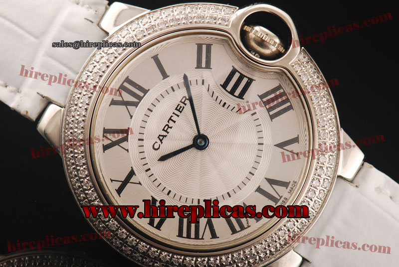 Clone Exquisite Cartier Ballon Bleu de Cartier Medium we900651 Swiss Quartz Steel Silver Dial