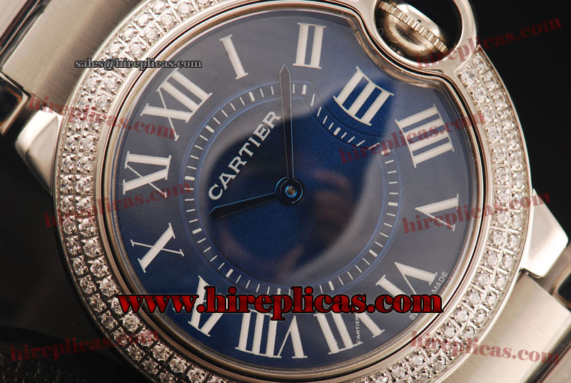 High quality Cartier Ballon Bleu de Cartier Medium we9006z3.bu Swiss Quartz Steel Blue Dial