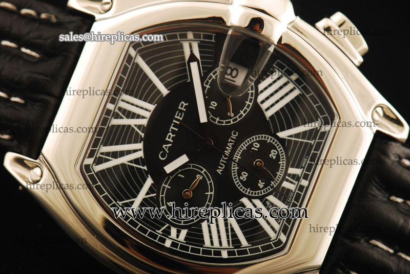 Quality cheap Cartier Roadster Chrono W6206019.BKLE Automatic Steel Black Dial UK
