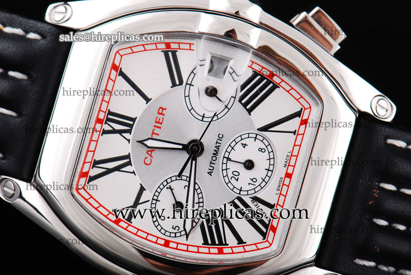 Modern Cartier Roadster Chrono W6206019.LE Automatic Steel White Dial