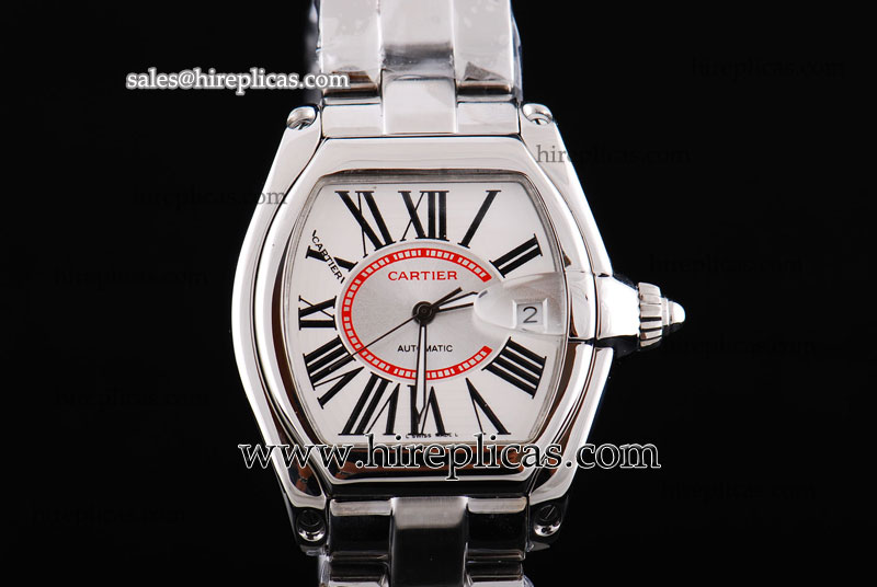 Hot Sell Cartier Roadster W62016V3.RD Automatic Steel White Dial UK Online