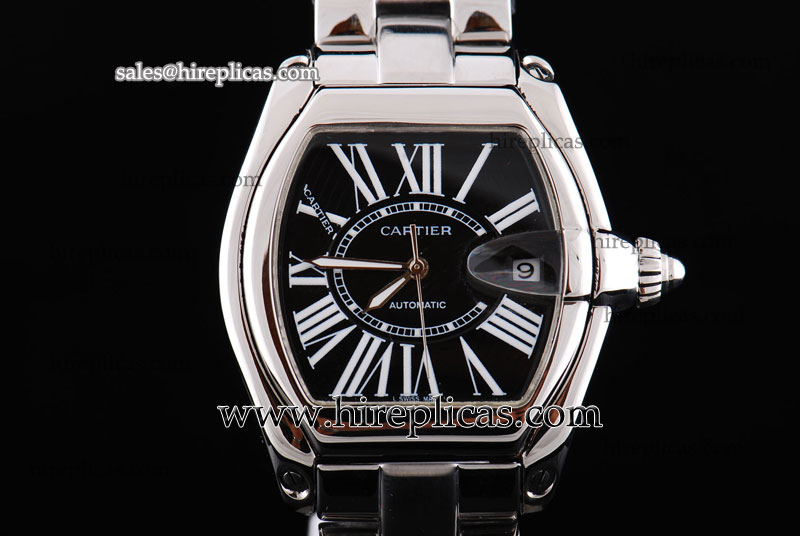 Modern Cartier Roadster W62041V3 Automatic Steel Black Dial