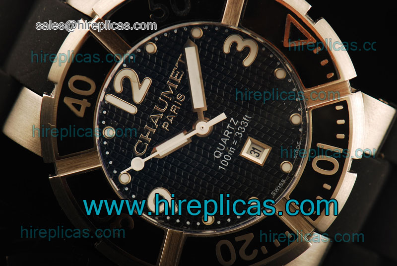 Clone Chaumet Class One W17221-33B Miyota Quartz Steel Black Dial