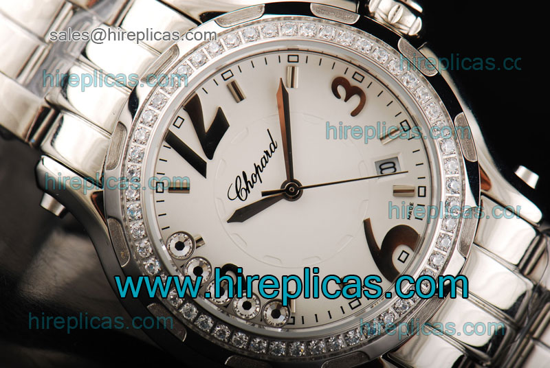 Designer Luxury Chopard Happy Sport II 288507-9011 Miyota Quartz Steel White Dial