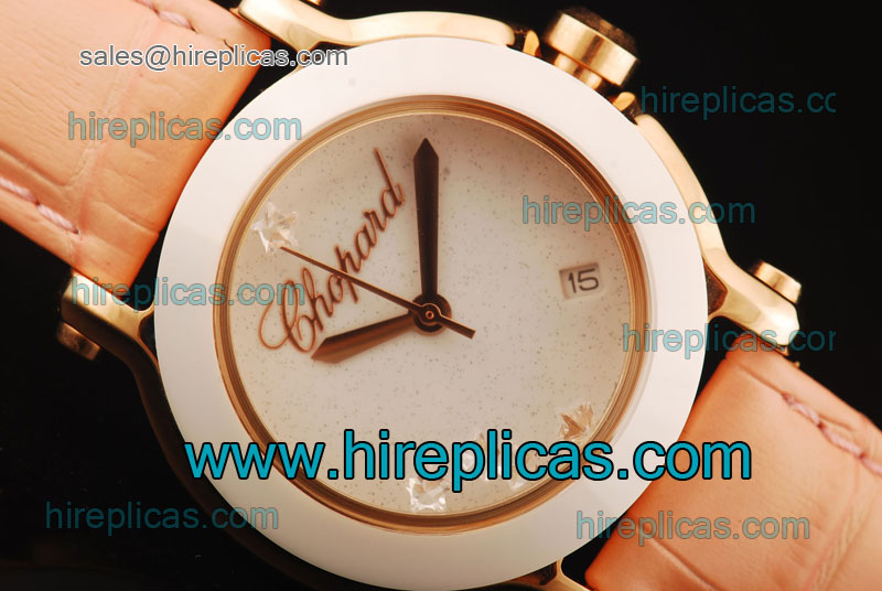 Best Luxury Chopard Happy Sport II Star Diamonds 278475-3020 Miyota Quartz Steel White Dial Ceramic Bezel UK