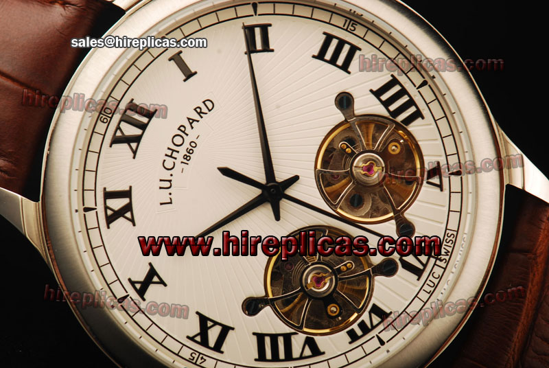 Good Luxury Chopard L.U.C.Tourbillon 161906-1001 Automatic Steel White Dial